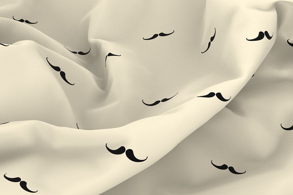 Baumwoll-Mundschutzstoff - Schnurrbart 