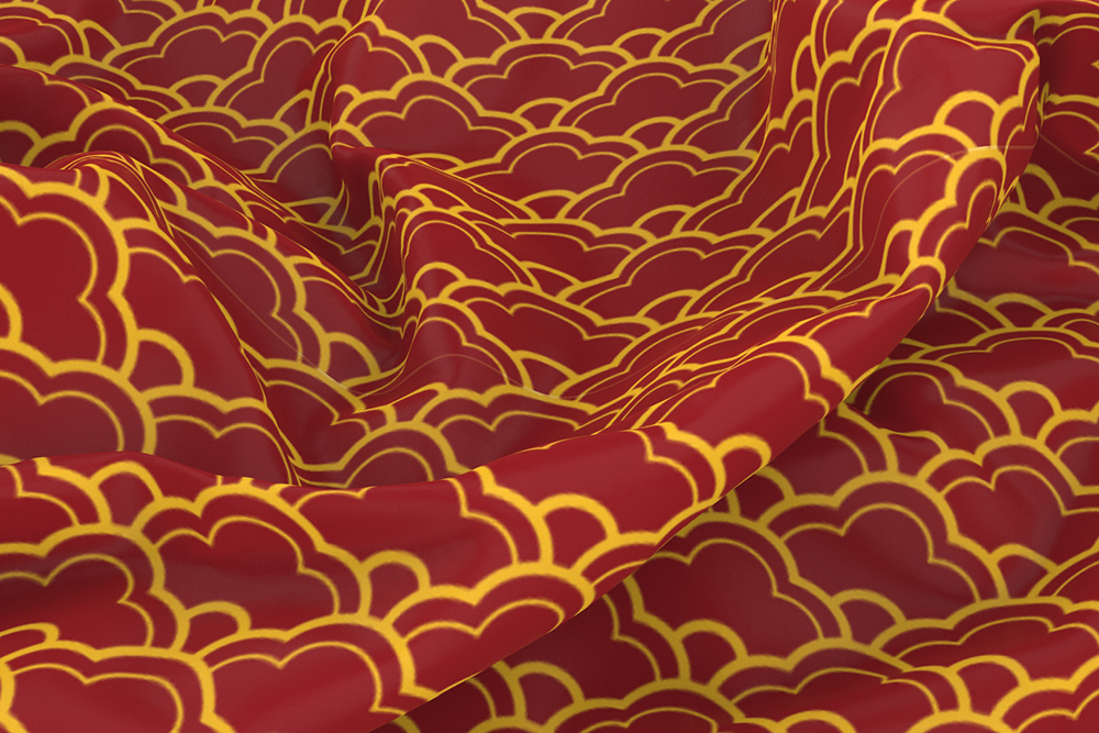 Blackout perm. scher entflammbar - Modern World 3 Traditions-Rot