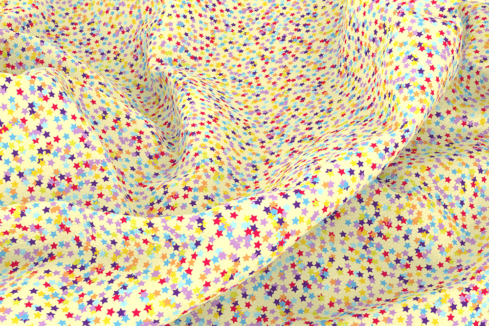 Wärme-Fleece - Sternenkonfetti Hellgelb
