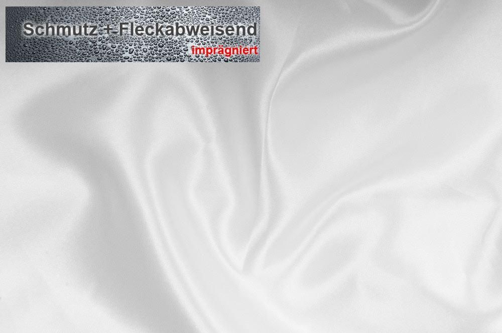 Satin Stoff Wasser- und Fleckschutz - Weiß - 1,0 Meter 