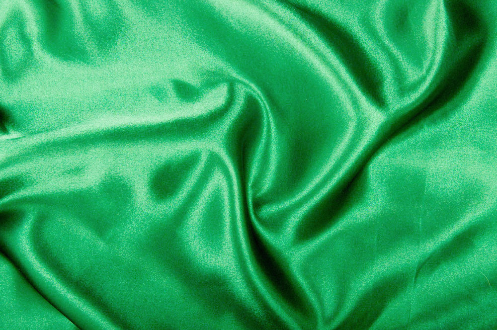 Satin - schwer entflammbar - Grün - 3,0 Meter 