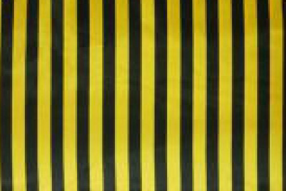 Satin Streifen - Schwarz/Gelb 