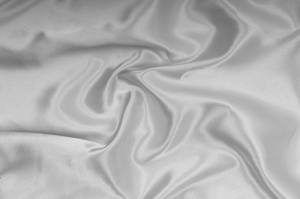 Satin Stoff - Silber - 1,0 Meter 