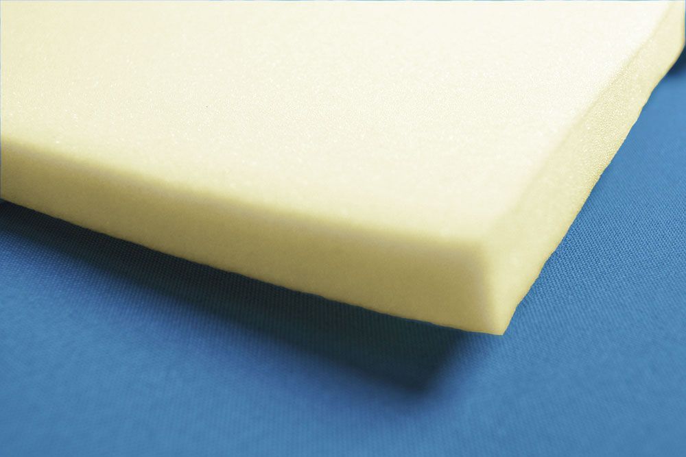Schaumstoff Platte Gelb 200cm x 130cm x 2cm RG 50/75 sehr hohe Festigkeit |  Polsterstoffe & Möbelstoffe - Ihr Fachhandel für Polstermaterial