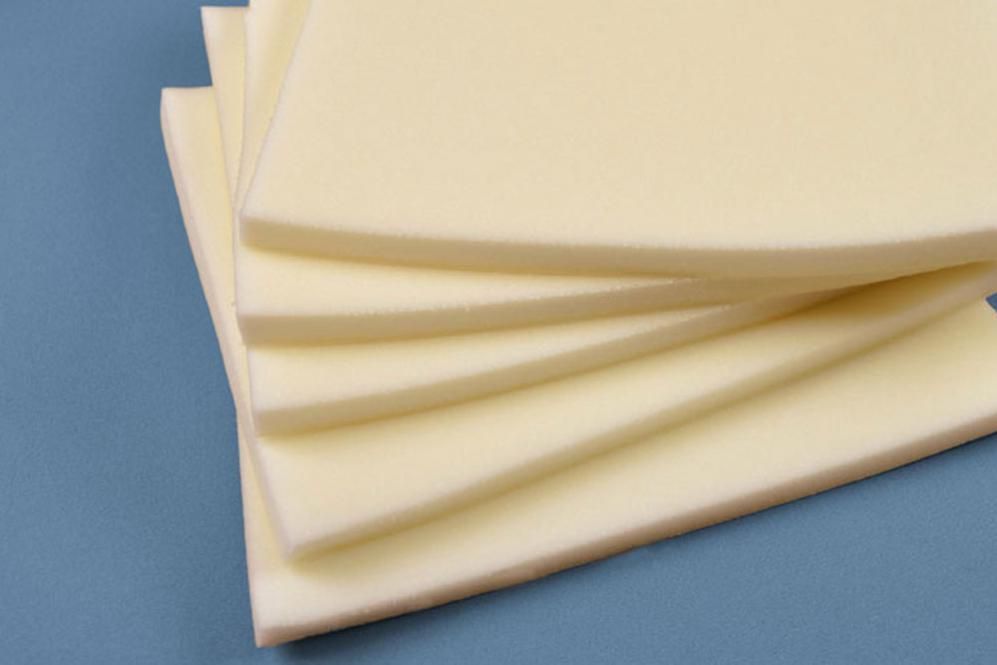 Sitzkissen - Schaumstoff fest - 40 x 40 cm - 3 cm stark - Gelb 