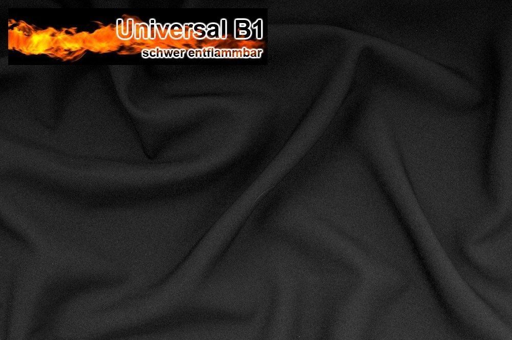 Universal Stoff B1 - schwer entflammbar - Schwarz - 2,0 Meter 