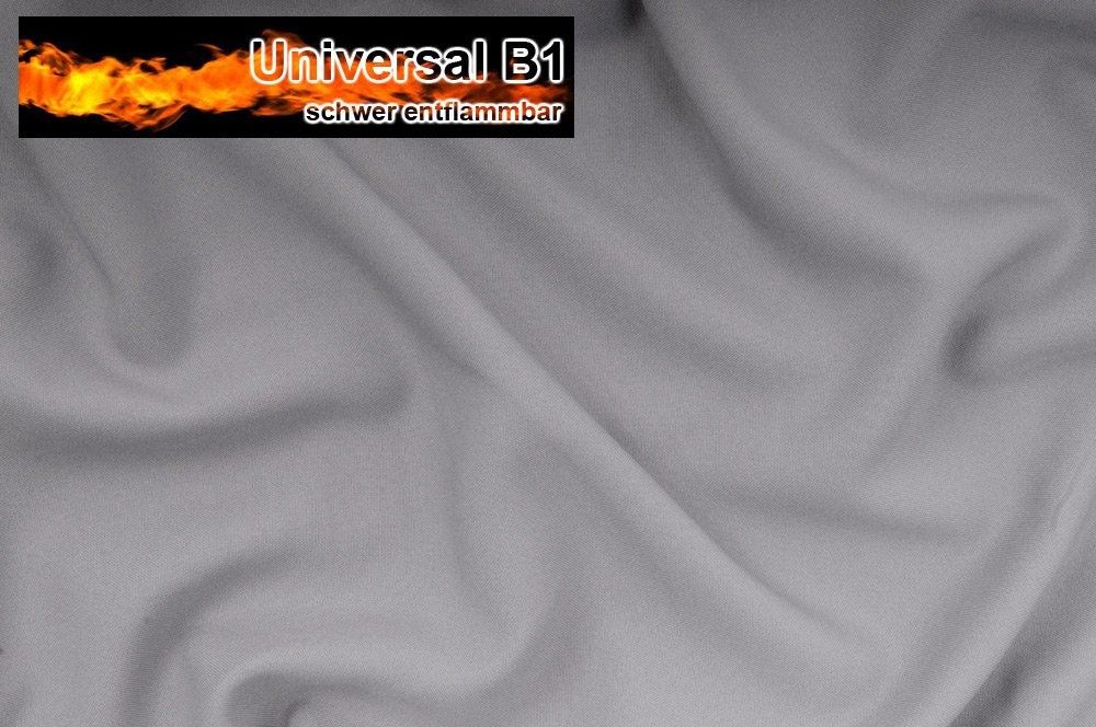 Universal Stoff B1 - schwer entflammbar - Silber - 1,0 Meter 