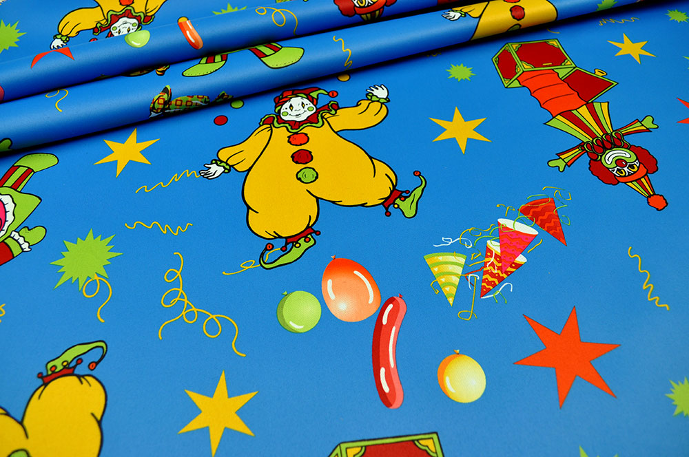 Blackout-Stoff - Clown-Party 