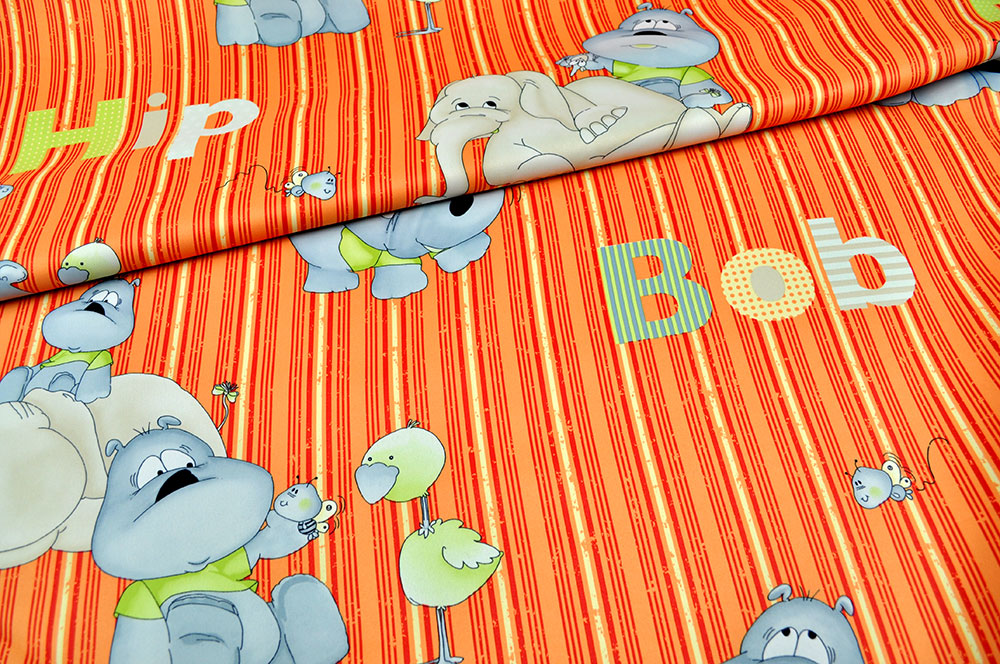 Blackout-Stoff - Hippo and Friends 