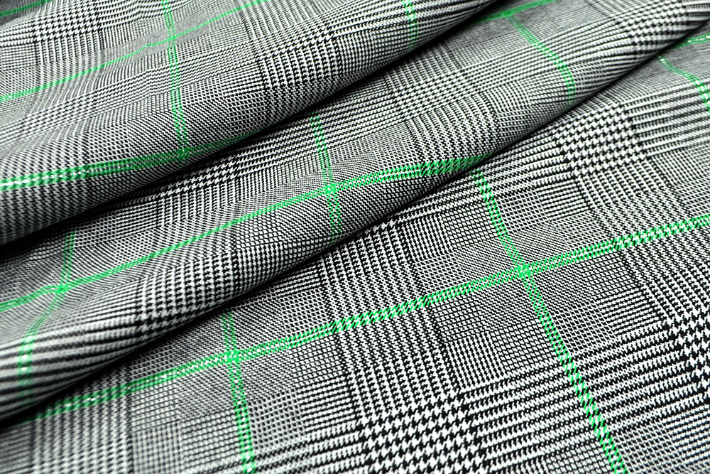 Jacquard-Bekleidungsstoff - Paris Check Glitzer 