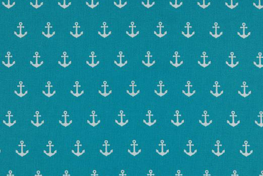 Baumwoll-Popeline - Anker Türkis