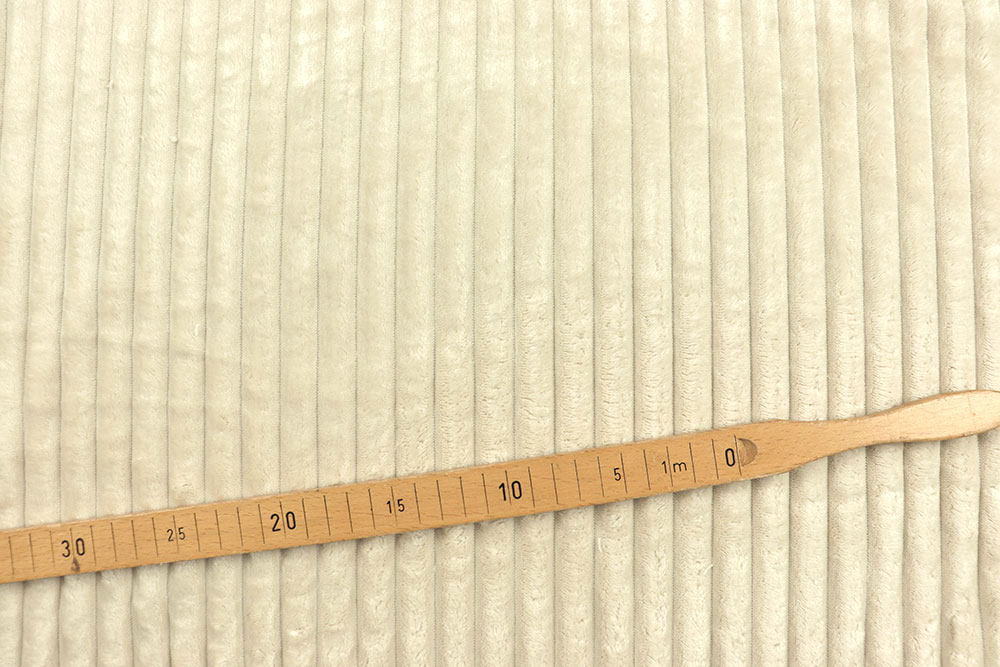 Fellimitat strukturiert - Cream Stripes 