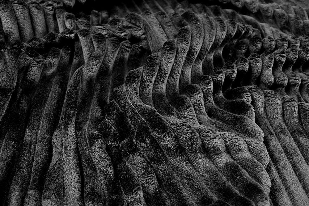 Fellimitat strukturiert - Black Stripes 