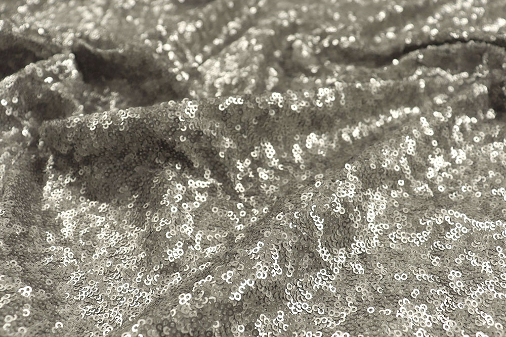 Pailletten-Stoff exklusiv - Platin 