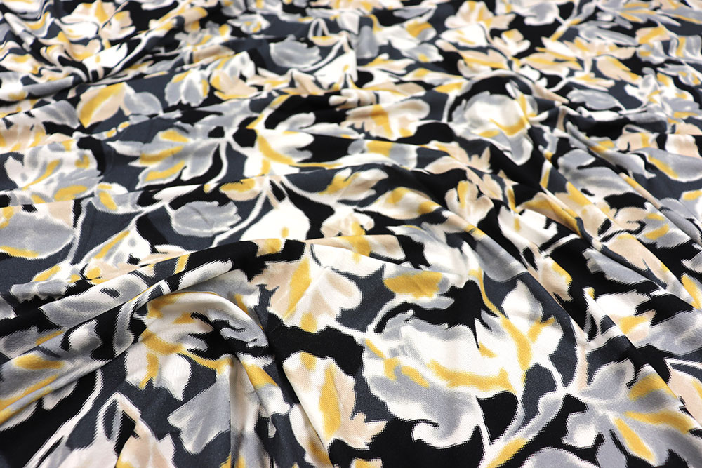 Viskosejersey - Blurry Blossom 