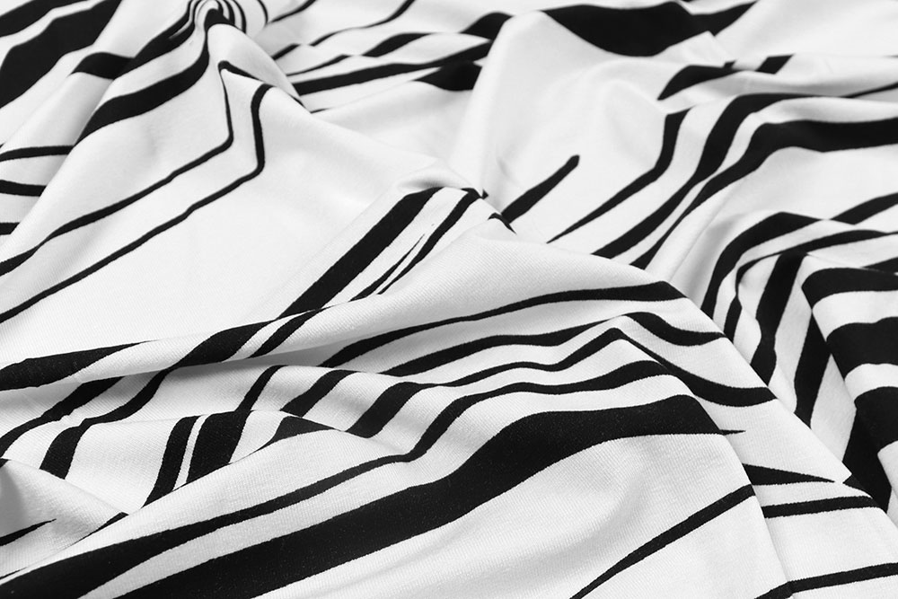 Viskosejersey - Liny Zebra 