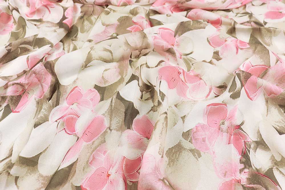 Viskosestoff leicht und transparent - Rosy Summer 