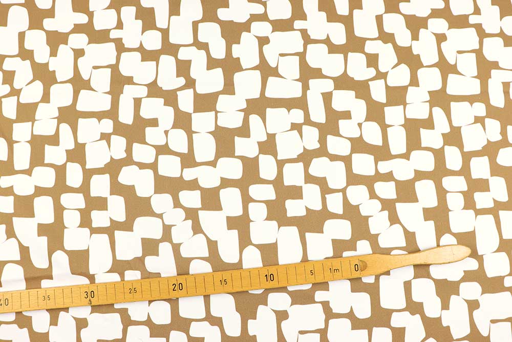 Baumwoll-Stretch - Blocky Sand 