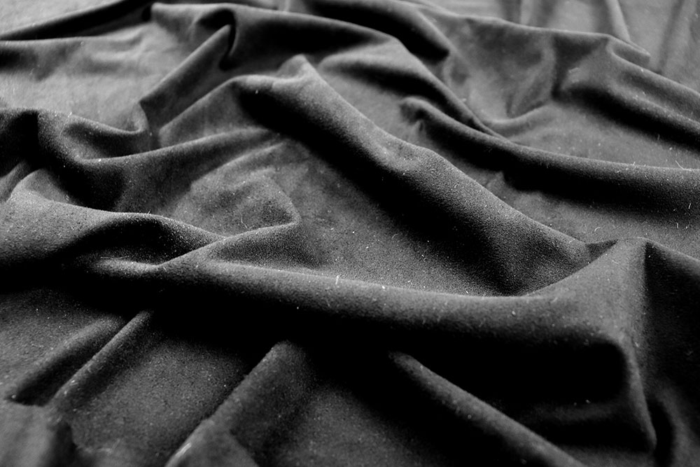 Veloursleder-Imitat Stretch - Schwarz 