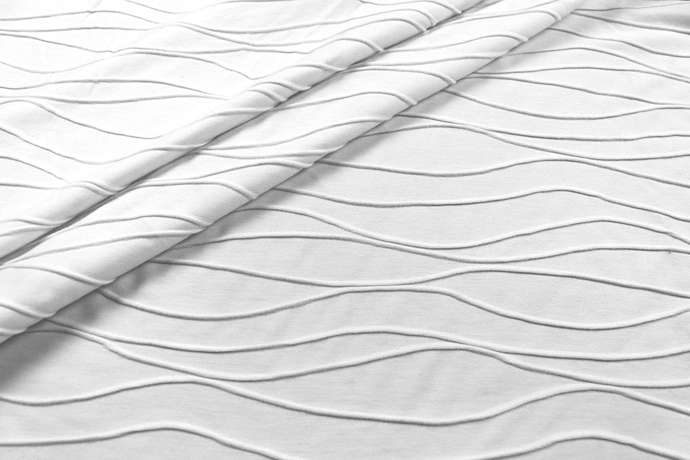 Strukturjersey - White Waves 