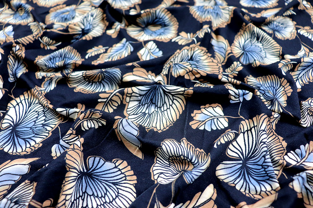 Viskosejersey - Nighty Flowery 