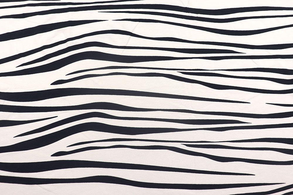 Viskosejersey - Navy Wavy 