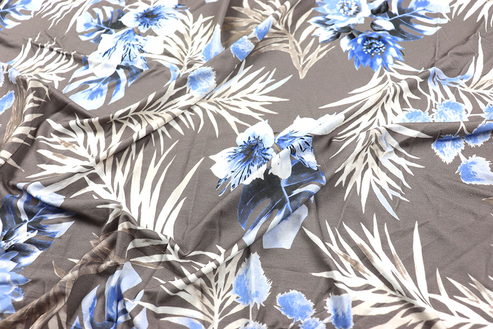 Viskosejersey - Blue Tropix 