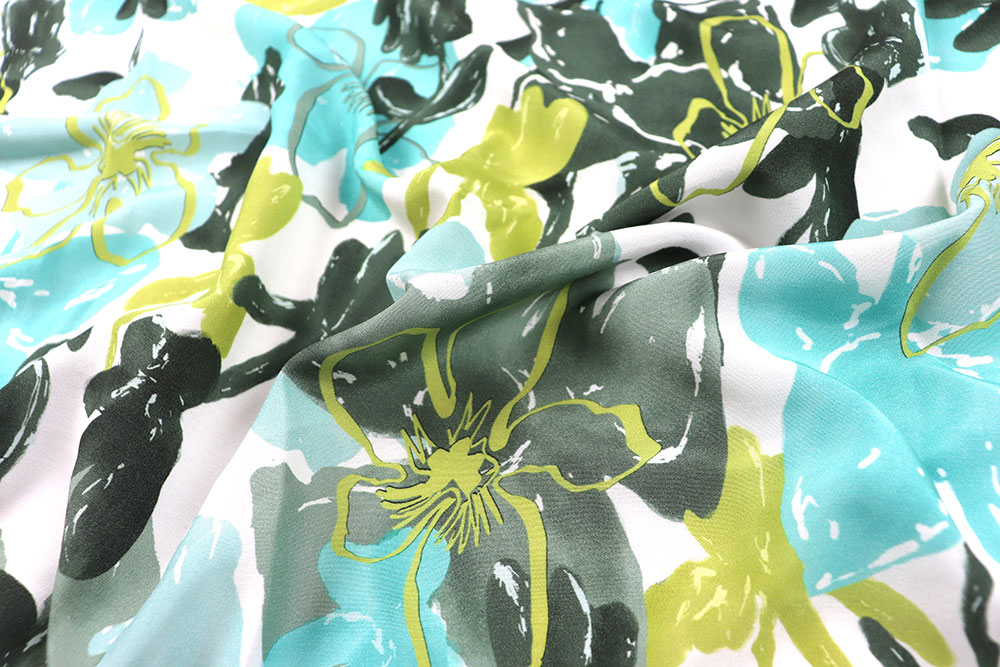 Viskosestoff - Sunny Flowers 