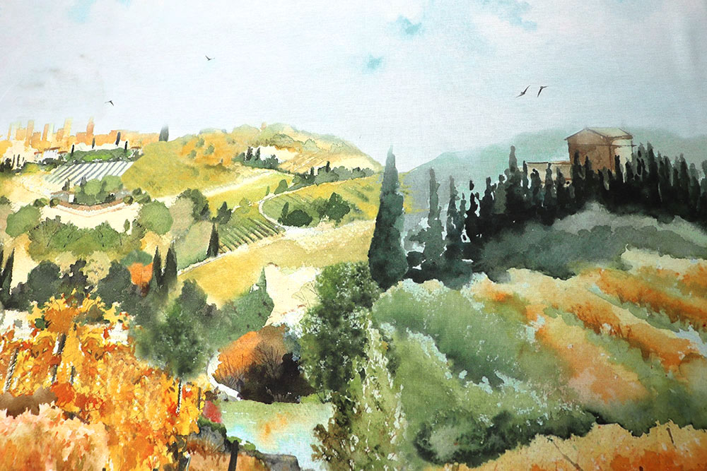 Baumwoll-Dekostoff Digital - Toskana 