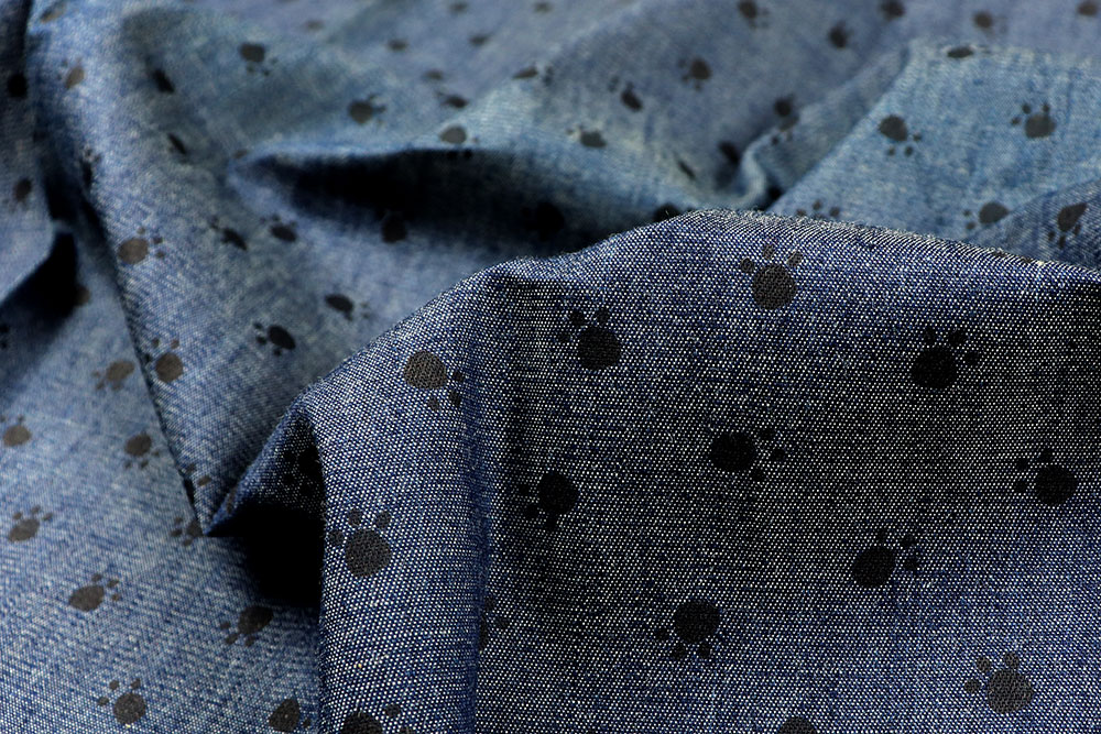 Jeanshemden-Stoff - Tatzen 