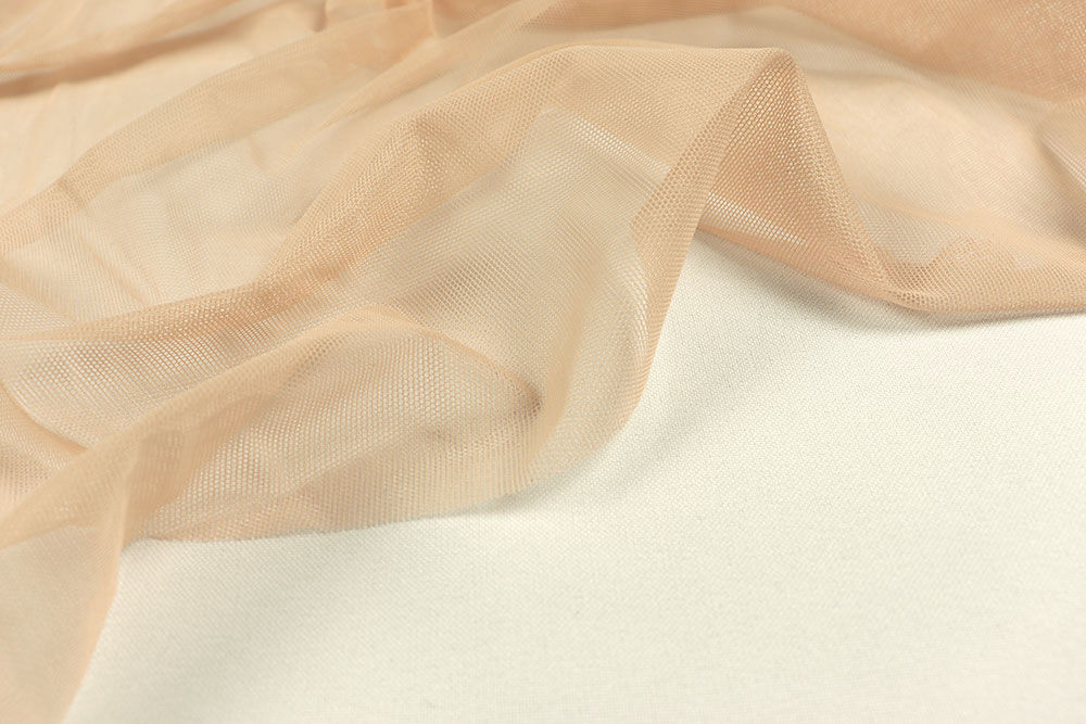 Stretch-Mesh - ultrafein - Nude 