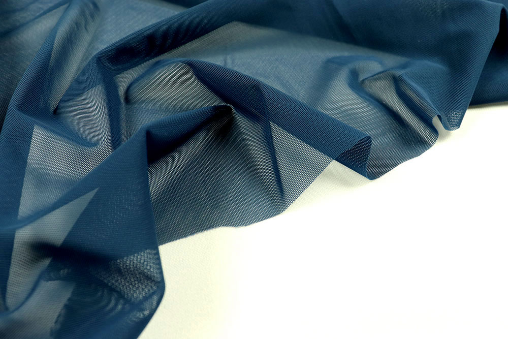 Stretch-Mesh - ultrafein - Dark Blue - B-Ware 