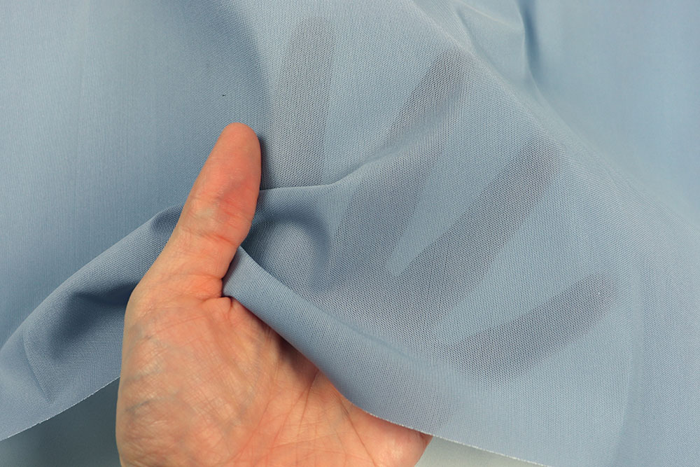 Feines Mesh - Rauchblau 