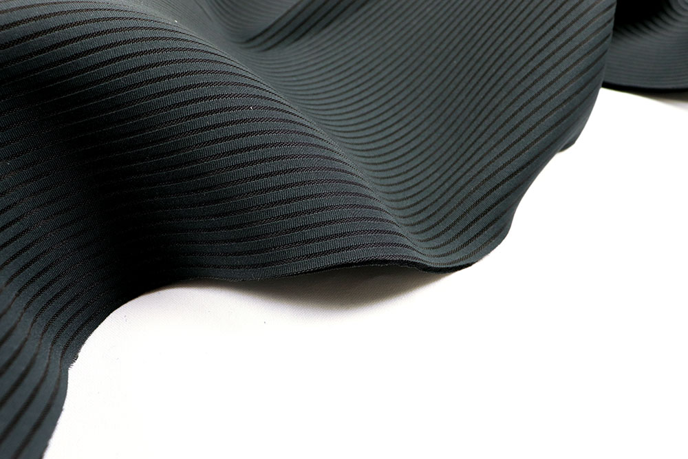 Neopren light - Streifenstruktur - Schwarzblau 