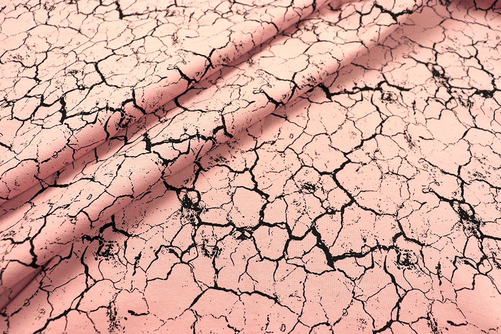 Sweat-Stoff - Rosa Marmor 