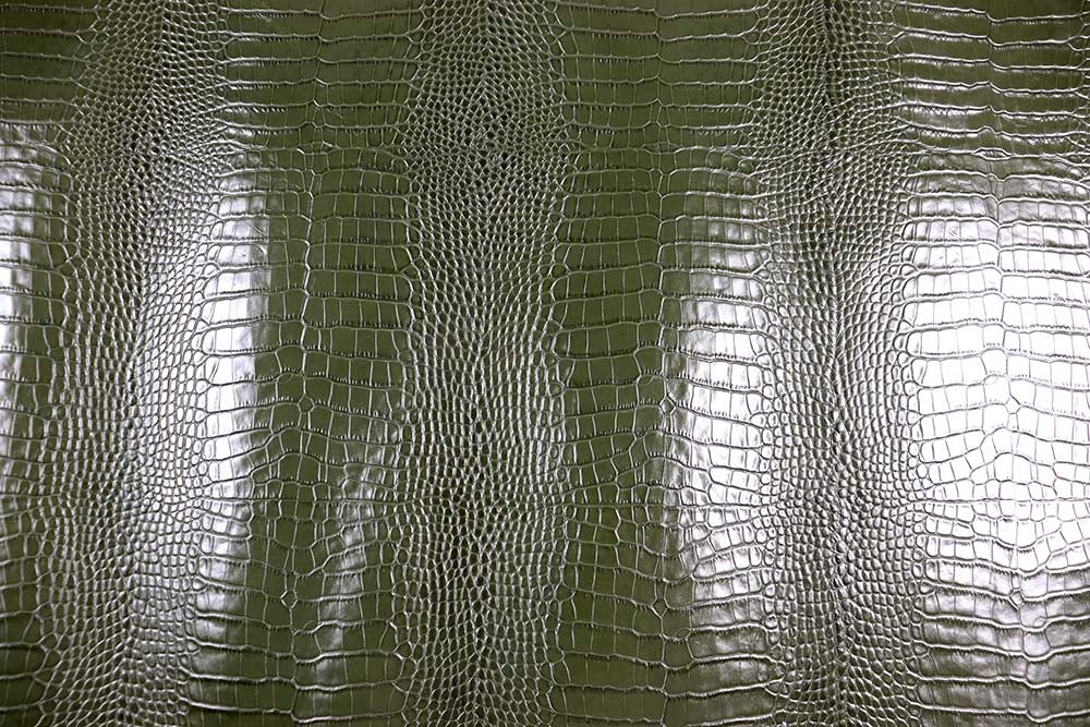 Echtleder-Haut - Krokodil-Prägung - 1,5 qm 