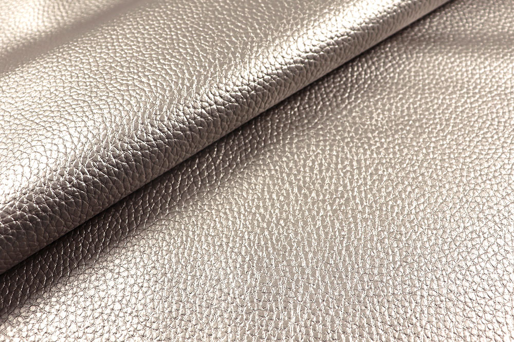 Kunstleder Metallic - Platin 