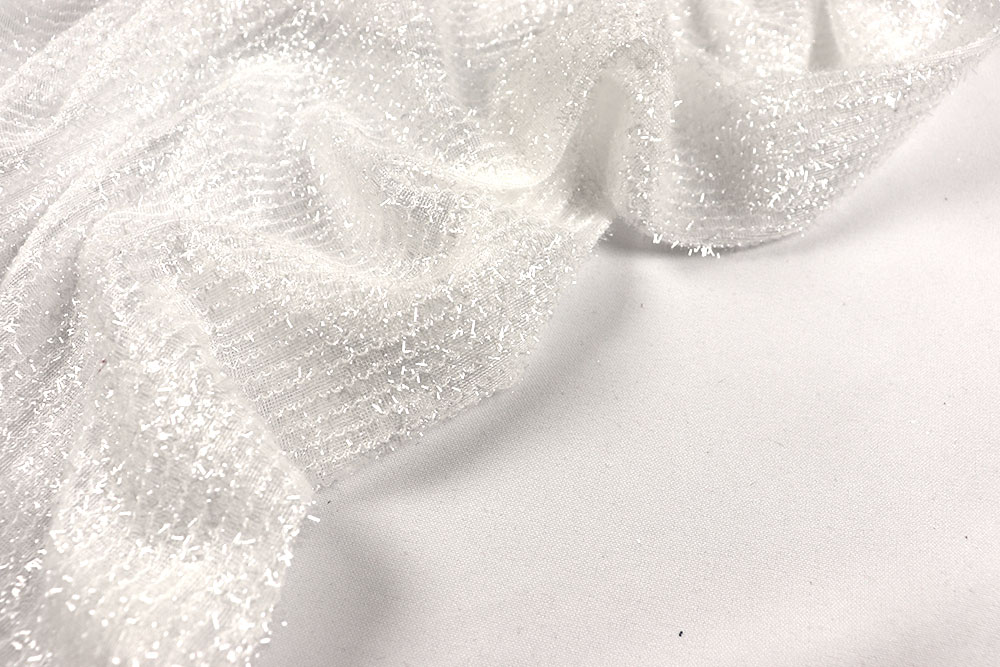 Lurex-Tüll - Glamour - Weiß 