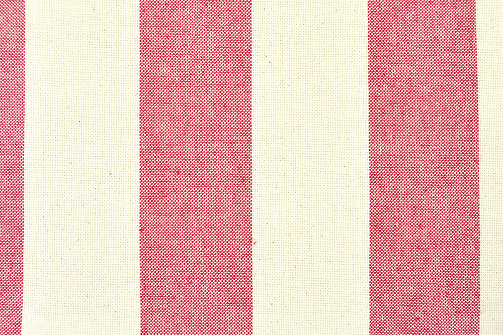 Segeltuch Nature - 280 cm - Blockstreifen - Rot 