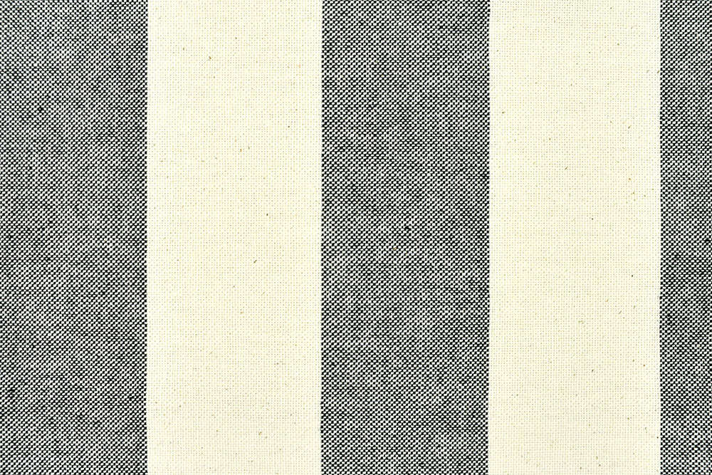 Segeltuch Nature - 280 cm - Blockstreifen - Schwarz 