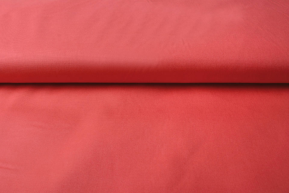 Baumwoll-Popeline - Stretch - Uni Rot