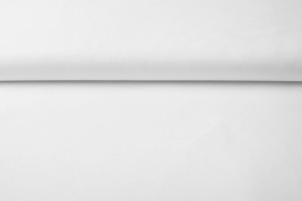 Baumwoll-Popeline - Stretch - Uni Weiß