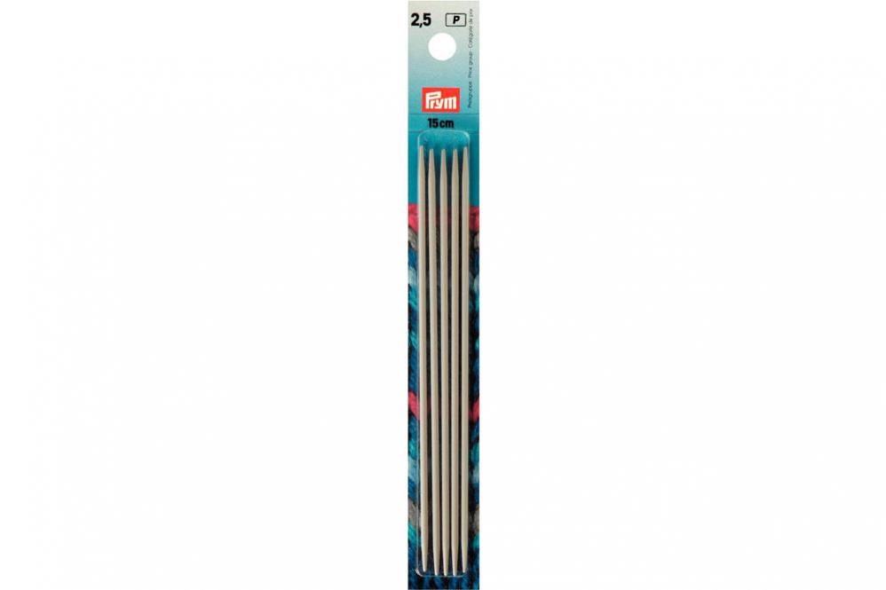 Strumpfstricknadeln Prym 15 cm - 2,5 mm Grau ALU 