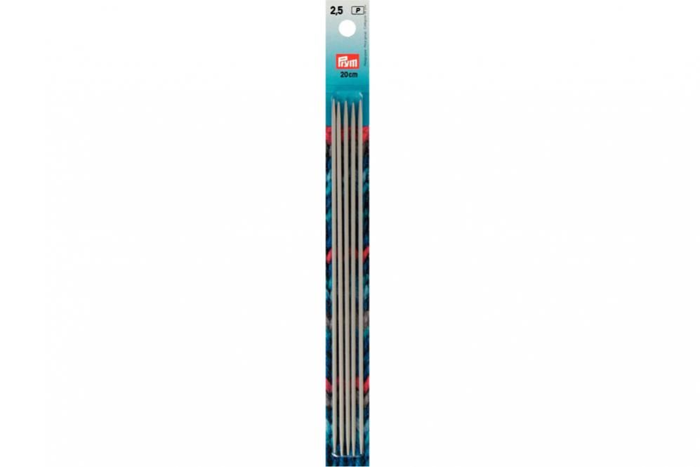 Strumpfstricknadeln Prym 20 cm - 2,5 mm Grau ALU 
