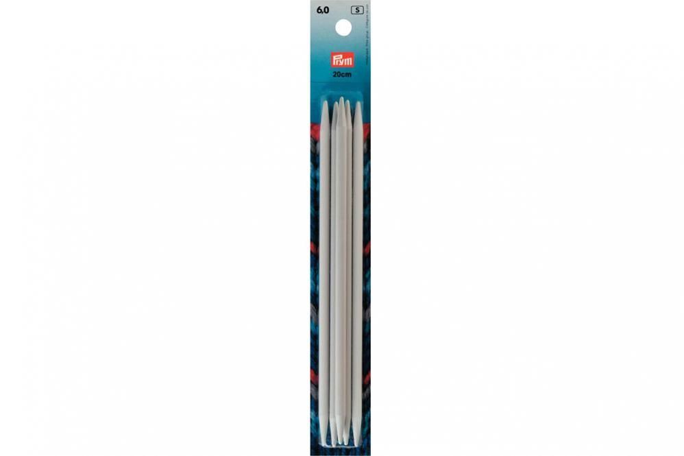 Strumpfstricknadeln Prym 20 cm - 6,0 mm Grau KST 