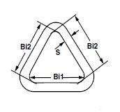 Triangel - 30 mm - 6 mm Materialstärke 