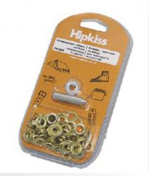 25 Messingösen mit Stanzwerkzeug - 11 mm 