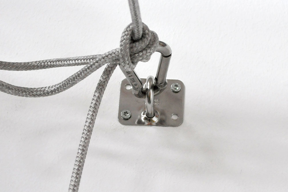 Edelstahl-Seilführungsplatte 38 x 51 mm - flach 