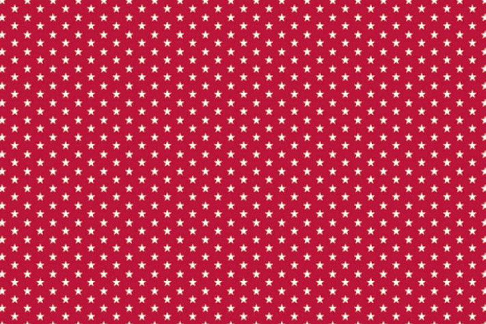 Tischdeckenstoff Bella - Mini-Sterne Rot