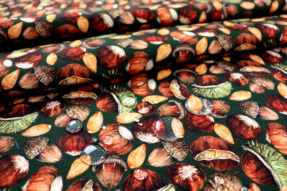 Dekostoff beschichtet - Kastanien 